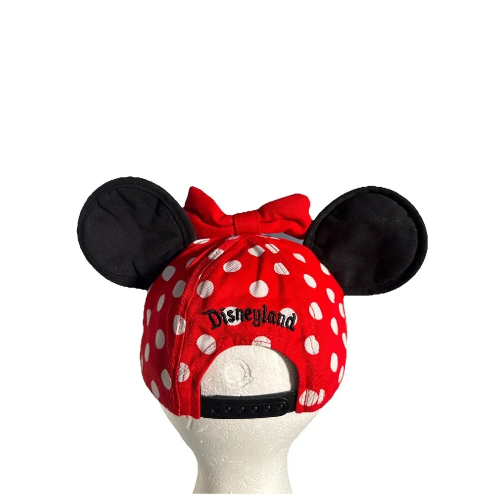 Disneyland Minnie Mouse‎ Ear Hat  Red Bow Baseball Hat YOUTH SnapBack
